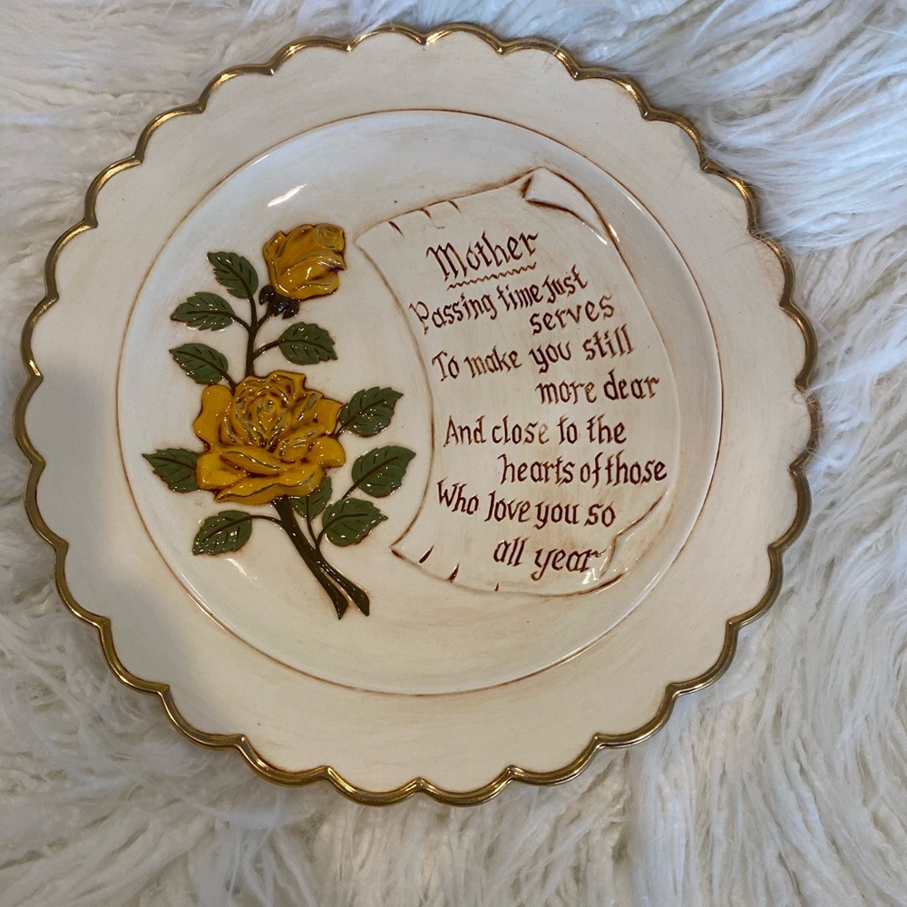 Vintage Mother’s Decorative Plate